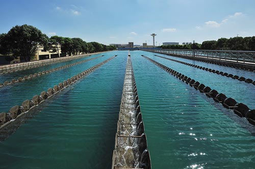 临江水厂40万吨平流式沉淀池
